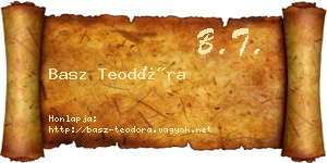 Basz Teodóra névjegykártya